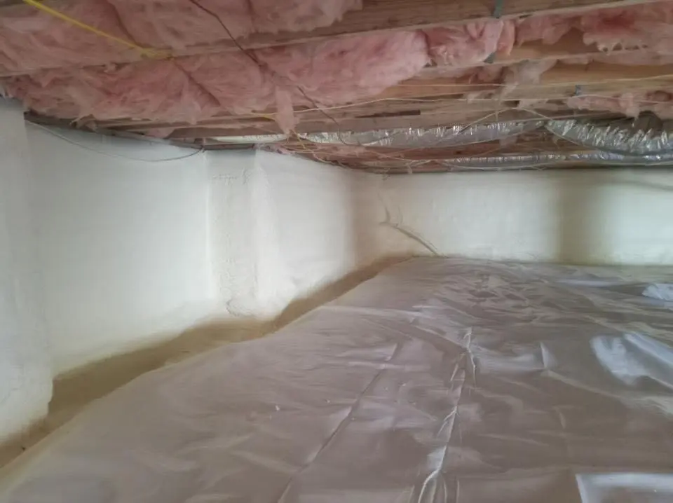 Crawl space encapsulation with closed-cell spray foam for Roof Waterproofing in Kingsland